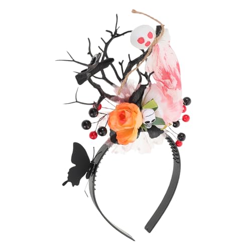 FOMIYES Blumenkrone Stirnband Halloween Cinco De Mayo Party Kostüm Kopfschmuck Hirschgeweih Geisterschädel Schmetterling Stirnband Halloween Haarschmuck FOMIYES Blumenkrone Stirnband Halloween Cinco De Mayo Party Kostüm Kopfschmuck Hirschgeweih Geisterschädel Schmetterling Stirnband Halloween Haarschmuck von FOMIYES
