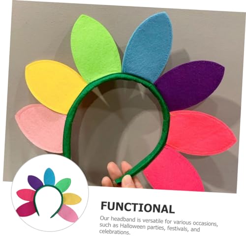FOMIYES Bunte Sonnenblumen Stirnband Festival Kostüm Kopfschmuck Party Haarreif für Erwachsene Vielseitig Halloween Junggesellenabschied Accessoire von FOMIYES