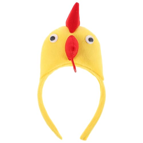 FOMIYES Chicken Hair Hoop - 1 PC Ostern Küken Stirnband Plüsch Rooster Stirnbandtiere Ohren Haarband Für Halloween -Geburtstags -Dress -Up -Partyzubehör (Gelb) von FOMIYES