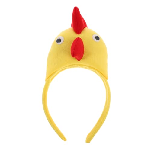 FOMIYES Chicken Hair Hoop - 1 PC Ostern Küken Stirnband Plüsch Rooster Stirnbandtiere Ohren Haarband Für Halloween -Geburtstags -Dress -Up -Partyzubehör (Multi) von FOMIYES
