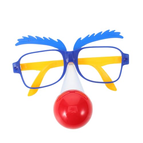 FOMIYES Clown Brille Mit Nase Lustige Cosplay Brille Für Partys Halloween Dekorative Brille Für Männer Frauen Vielseitiges Kostümzubehör Witzige Requisite Für Unvergessliche von FOMIYES
