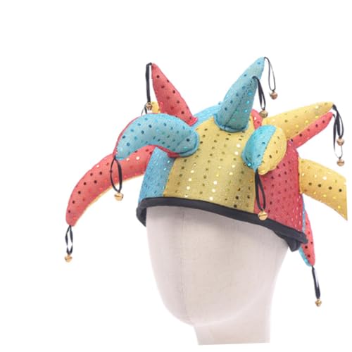 FOMIYES Clownhut mit Glocken Kostümzubehör für Halloween Masquerade Lustige Party Dekoration für Männer und Frauen mit Pailletten Verziert und Praktisch FOMIYES Clownhut mit Glocken Kostümzubehör für Halloween Masquerade Lustige Party Dekoration für Männer und Frauen mit Pailletten Verziert und Praktisch von FOMIYES