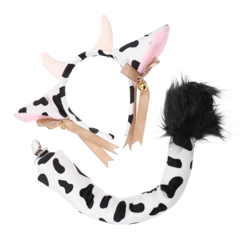FOMIYES Cosplay Kuh Kostüm Set Plüsch Haarreif und Party Zubehör Leichtes Bequemes Material für Karneval und Geburtstagsfeier FOMIYES Cosplay Kuh Kostüm Set Plüsch Haarreif und Party Zubehör Leichtes Bequemes Material für Karneval und Geburtstagsfeier von FOMIYES