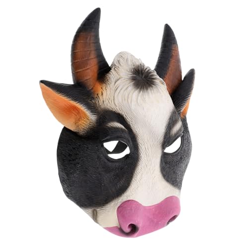 FOMIYES Cow Mask für Halloween Halbgesichts Maske für Cosplay Festlichkeiten Lustige Tiermaske für Partys Bühnenaufführungen Wiederverwendbar Atmungsaktiv Einzigartiges Design für von FOMIYES