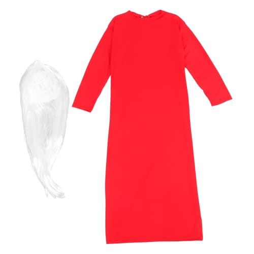 FOMIYES Damen Halloween Kostüm Outfit mit Weißer Perücke Langer Horror Umhang Geeignet für Cosplay und Gruselige Rollenspiele bei Halloween Partys FOMIYES Damen Halloween Kostüm Outfit mit Weißer Perücke Langer Horror Umhang Geeignet für Cosplay und Gruselige Rollenspiele bei Halloween Partys von FOMIYES