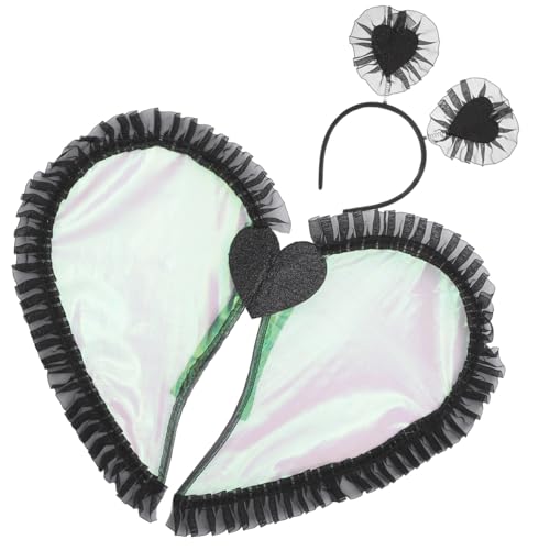 FOMIYES Engelsflügel Haarreif Teiliges Schwarze für Mädchen Kostüm Zubehör Halloween Karneval Cosplay Party Bühnenauftritt FOMIYES Engelsflügel Haarreif Teiliges Schwarze für Mädchen Kostüm Zubehör Halloween Karneval Cosplay Party Bühnenauftritt von FOMIYES