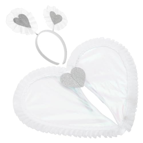 FOMIYES Engelsflügel Stirnband für Erwachsene Großes Weißes Flügel Kostümzubehör Robustes Party und Accessoire für Halloween Karneval Fasching Geburtstagsfeier von FOMIYES