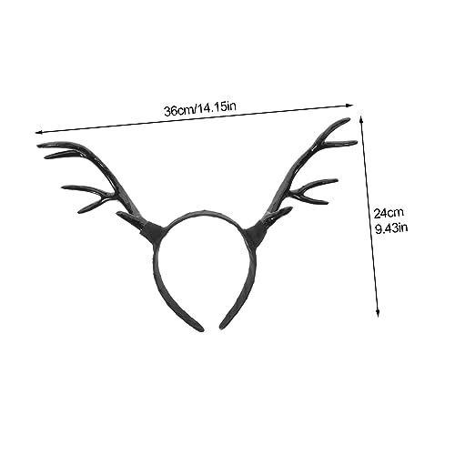 FOMIYES Erwachsenen Haarreif mit Schwarzem Rentiergeweih Leichtes Kunststoff Stirnband Bequemes Haaraccessoire für Damen und Teenager Festliche Kopfbedeckung für Weihnachten Party und von FOMIYES