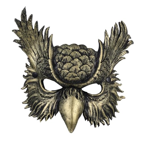 FOMIYES Eulenmaske für Halloween Verstellbare Tier Maske für Karneval Maskenball Cosplay Atmungsaktive PU Material mit Klarer Sicht Faszinierendem Design von FOMIYES