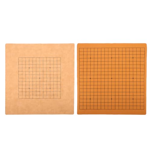 FOMIYES Faltbares Go Spielbrett Aus Pu Leder, Doppelseitiges Design FüR 13x13 Und 19x19 Spiele, Tragbar Und Leicht, Perfekt FüR Zuhause, Reisen Und Kinder von FOMIYES