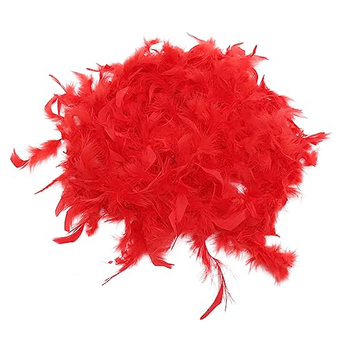 FOMIYES Federstreifendekoration Kostüme Für Frauen Rosa Boa Frauen Boa Dekorationen Boas Verkleiden Boa Für Frauen Boas Für Party Fell Plüsch-boa-Streifen Boa-zubehör Kostüm Kleid Boa Rot von FOMIYES