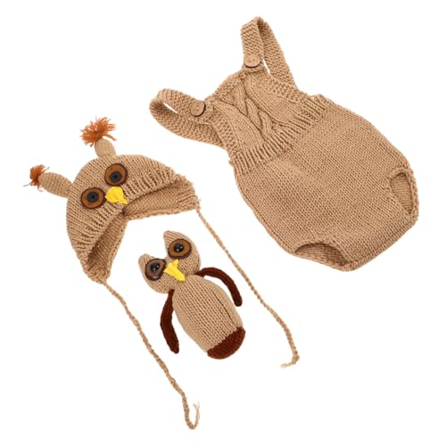 FOMIYES Foto Junge Lustig Mit Tier Häkeln Eule Niedlich Fotoshooting Monate Kleidung Für Requisite Mädchen Mütze Mädchen Fotos Hut Gestrickt Handgestrickt Outfit Kleinkind Outfits von FOMIYES