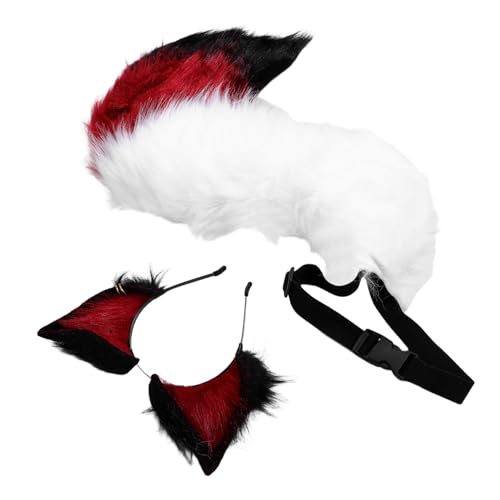 FOMIYES Fuchs Cosplay Haarreif und Plüsch Tierohren Stirnband mit Realistischem Touch Bequemes Halloween Kostüm Accessoire für Mottopartys Conventions und Rollenspiele von FOMIYES