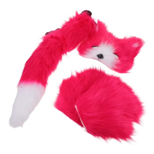 FOMIYES Fuchskostüm Set aus Weichem Kunstpelz mit Maske und Handschuhen Atmungsaktiv und Langlebig für Halloween Cosplay und Mottopartys für Damen und Herren von FOMIYES