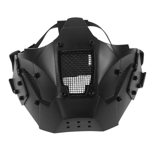 FOMIYES Futuristische Halbgesichtsmaske mit Mechanischem Helmständer Robuste Samurai Maske für Halloween Steampunk Cosplay und Gothic Kostümpartys Platzsparend und Vielseitig Einsetzbar FOMIYES Futuristische Halbgesichtsmaske mit Mechanischem Helmständer Robuste Samurai Maske für Halloween Steampunk Cosplay und Gothic Kostümpartys Platzsparend und Vielseitig Einsetzbar von FOMIYES