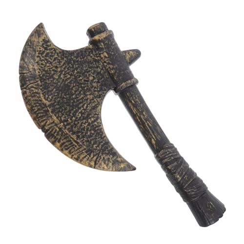 FOMIYES Gangster Requisiten Axe Gefälschte Halloween- -Werkzeug Kostümzubehör Hatchet Holzfällerspielzeug Beil Werfen Piraten-Performance-Requisite Plastik Dark Brown von FOMIYES