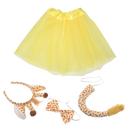 FOMIYES Giraffen Kostüm für Mädchen mit Leichtem Geweih Haarreif Schleife und Tüllrock Komfortables Karneval und Halloween Accessoire für Vielseitig für Geburtstag und Cosplay FOMIYES Giraffen Kostüm für Mädchen mit Leichtem Geweih Haarreif Schleife und Tüllrock Komfortables Karneval und Halloween Accessoire für Vielseitig für Geburtstag und Cosplay von FOMIYES