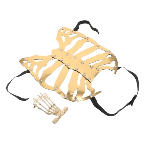FOMIYES Goldenes Skelett Cosplay Requisite Halloween Cosplay Skelett Rüstung Herren Totenkopf Gliederarmband Knochenarmband Brustkorb Dekor Totenkopf FOMIYES Goldenes Skelett Cosplay Requisite Halloween Cosplay Skelett Rüstung Herren Totenkopf Gliederarmband Knochenarmband Brustkorb Dekor Totenkopf von FOMIYES