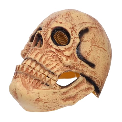 FOMIYES Gruselige Skelettmaske Vollkopf Halloweenmaske Skelett Gesichtsmaske Realistische Totenkopfmaske Halloween Skelett Kopfbedeckung Halloween Totenkopfmaske Vollkopf von FOMIYES
