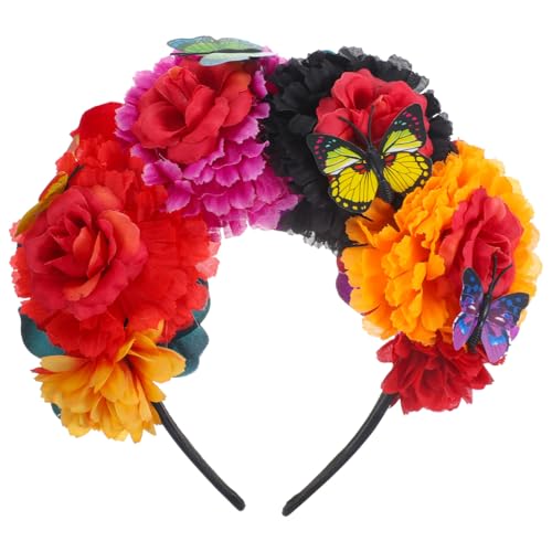 FOMIYES Haarreif Blumenkrone Mit Schmetterlingsdesign FüR Frauen, Ideal FüR Dia De Los Muertos, Halloween Und Mexikanische Themenpartys FOMIYES Haarreif Blumenkrone Mit Schmetterlingsdesign FüR Frauen, Ideal FüR Dia De Los Muertos, Halloween Und Mexikanische Themenpartys von FOMIYES