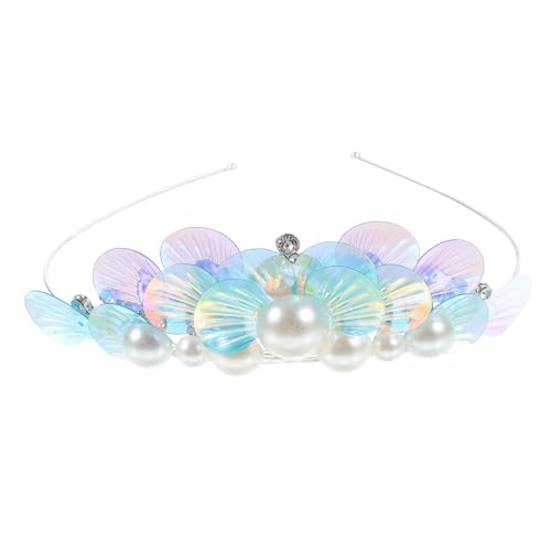 FOMIYES Haarschmuck Wasser Tiara Stirnband mit Funkelnden Strasssteinen Metall Krone für Geburtstag Bühnenauftritte und Cosplay Niedliches Accessoire für Mädchen von FOMIYES