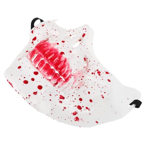 FOMIYES Halbgesichts skelettmaske Halloween Blutiges Horror design Kunststoff Schädelmaske für Herren Karneval Kostüm Cosplay Party Gruselige Verkleidung FOMIYES Halbgesichts skelettmaske Halloween Blutiges Horror design Kunststoff Schädelmaske für Herren Karneval Kostüm Cosplay Party Gruselige Verkleidung von FOMIYES
