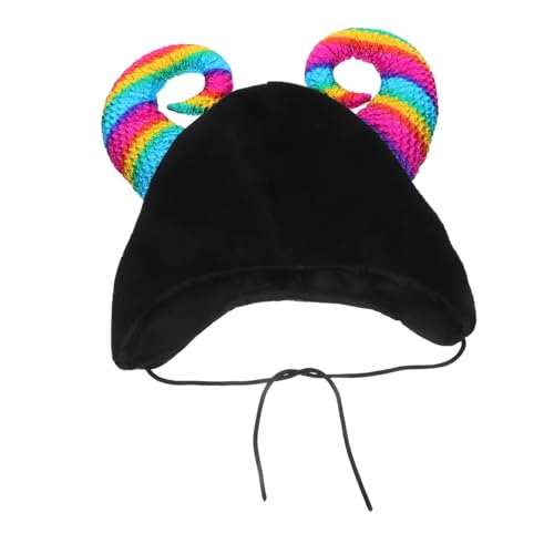 FOMIYES Halloween Cow Horn Beanie Lustiger Cosplay Hut Weicher Wintermütze Mit Kinnriemen Für Erwachsene Party Foto Requisiten Spaßiger Karneval von FOMIYES