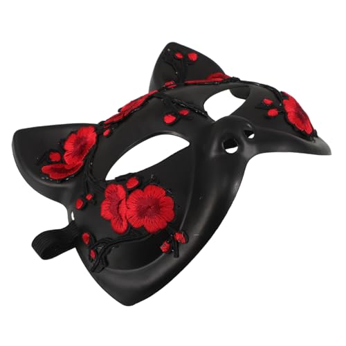 FOMIYES Halloween Fuchsmasken Halbes Gesicht Kunststoff Katzen Design Leicht Wiederverwendbar Damen Party Cosplay Maske Japanischer Tierstil für Karneval und Maskenball FOMIYES Halloween Fuchsmasken Halbes Gesicht Kunststoff Katzen Design Leicht Wiederverwendbar Damen Party Cosplay Maske Japanischer Tierstil für Karneval und Maskenball von FOMIYES