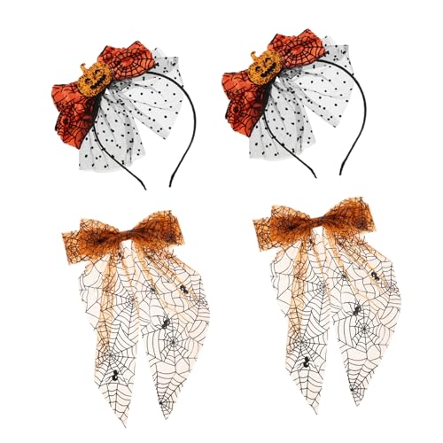 FOMIYES Halloween Haarband mit Orangefarbenem Kürbis-spinnennetz-mesh Weiche Haarschleifen und Haarclips Komfortables Kopfschmuck-accessoire für Halloween Thanksgiving-festkostüme FOMIYES Halloween Haarband mit Orangefarbenem Kürbis-spinnennetz-mesh Weiche Haarschleifen und Haarclips Komfortables Kopfschmuck-accessoire für Halloween Thanksgiving-festkostüme von FOMIYES