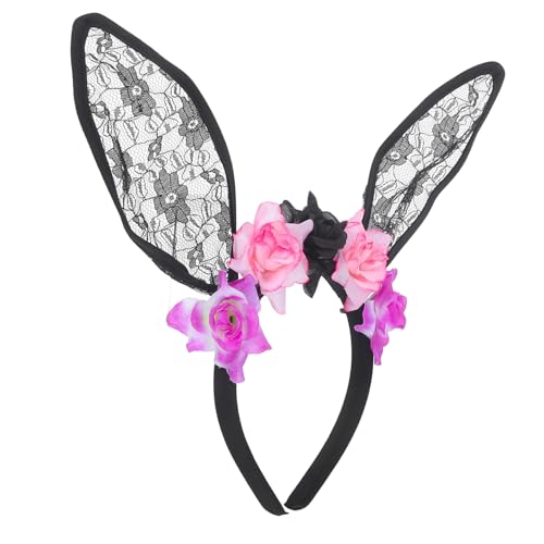 FOMIYES Halloween Haarreif Damen Kleine Blumen Schwarze Spitze Hasenohren Stirnband Leicht Langlebig Halloween Kostüm Accessoire Party Kopfschmuck FOMIYES Halloween Haarreif Damen Kleine Blumen Schwarze Spitze Hasenohren Stirnband Leicht Langlebig Halloween Kostüm Accessoire Party Kopfschmuck von FOMIYES