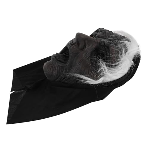 FOMIYES Halloween Hexenmaske Vollgesicht Alte Frau Horror Maske Realistische Masquerade Maske Für Halloween Kostüm Cosplay Party Zubehör Leicht Atmungsaktiv Für Damen Herren von FOMIYES