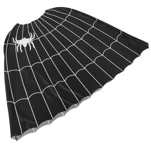 FOMIYES Halloween Kostüm Für Damen Festival Vampir Cosplay Bühnenkostüm Party Spinnenumhang C1 Kapuze Halloween Umhang Netzkapuze Schwarze Dekorationen Spinnenponcho Umhang von FOMIYES