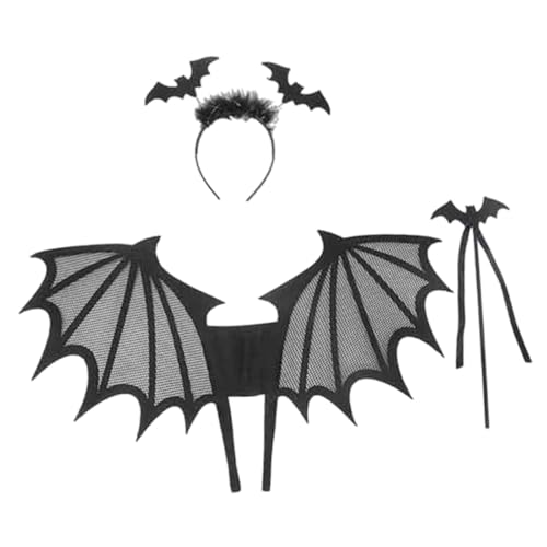 FOMIYES Halloween Kostüm Set Schwarze Fledermausflügel aus Filz Leicht und Lustiges Flügel Accessoire für Party und Rollenspiel FOMIYES Halloween Kostüm Set Schwarze Fledermausflügel aus Filz Leicht und Lustiges Flügel Accessoire für Party und Rollenspiel von FOMIYES