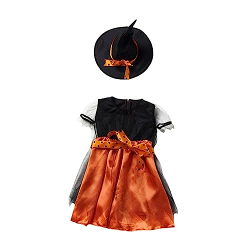FOMIYES Halloween Kostüm mit Orangem Hexenhut und Tüllrock Stilvolles und Leichtes Party Kleid für Mädchen für Halloween Cosplay und Festliche Anlässe FOMIYES Halloween Kostüm mit Orangem Hexenhut und Tüllrock Stilvolles und Leichtes Party Kleid für Mädchen für Halloween Cosplay und Festliche Anlässe von FOMIYES