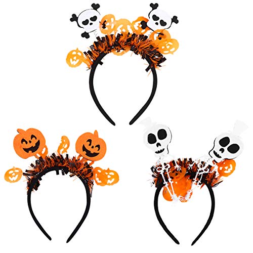 FOMIYES Halloween-Kürbis-Stirnbänder, Halloween Stirnband Kürbis, Halloween Kostüm Haarschmuck für Party Kostüm 3 Stück von FOMIYES