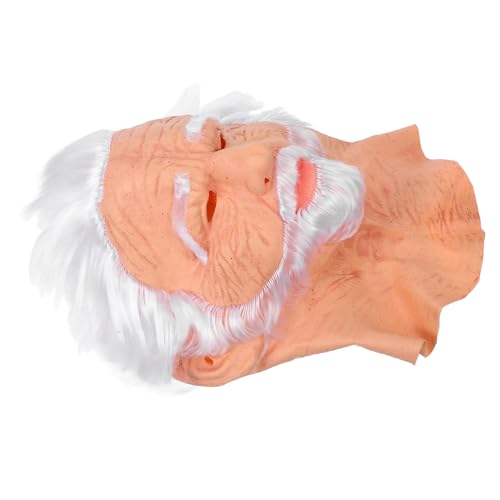 FOMIYES Halloween Maske Für Alte Männer Realistische Faltige Gesichtsbedeckung Menschliche Vollkopfmaske Mit Weißem Haar Für Cosplay Maskenball Und Kostümparty Requisiten FOMIYES Halloween Maske Für Alte Männer Realistische Faltige Gesichtsbedeckung Menschliche Vollkopfmaske Mit Weißem Haar Für Cosplay Maskenball Und Kostümparty Requisiten von FOMIYES