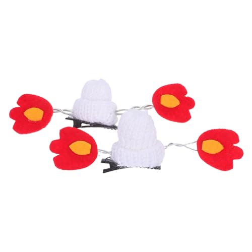 FOMIYES Halloween Mini Hut Haarspangen mit Flammen-teufelsdesign Gestrickt Leichte und Langlebige Festival-haaraccessoires für Frauen Vielseitig für Party Cosplay-events von FOMIYES