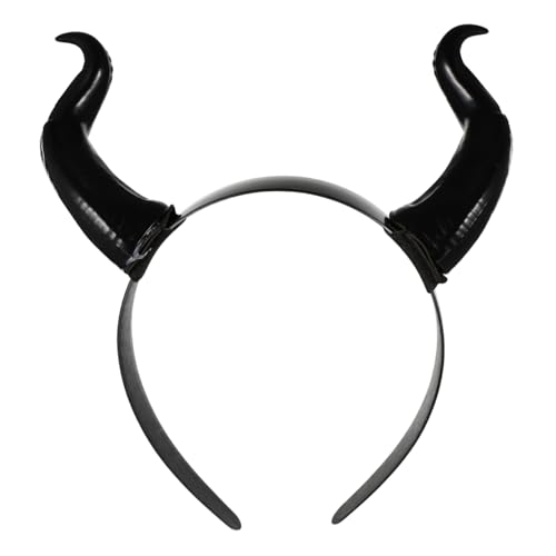 FOMIYES Halloween Ochsenhorn Stirnband Gothic Tier Horn Teufel Horn Hair Hoops Haarbänder Kopfschmuck für Halloween Kostüm Schwarz FOMIYES Halloween Ochsenhorn Stirnband Gothic Tier Horn Teufel Horn Hair Hoops Haarbänder Kopfschmuck für Halloween Kostüm Schwarz von FOMIYES