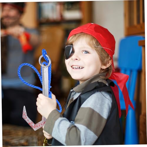 FOMIYES Halloween Piratenhaken Kunststoff mit Seil Kinderkostüm Party Requisite Realistisch Gestalteter Piraten Cosplay Haken für Jungen und Mädchen von FOMIYES
