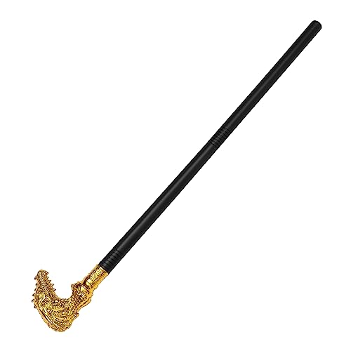 FOMIYES Halloween Punk Gehstock mit Drachenkopf Dekorativer Cosplay Stab Robustem Vielseitiges Halloween und Kostüm Accessoire für Verkleidungspartys von FOMIYES