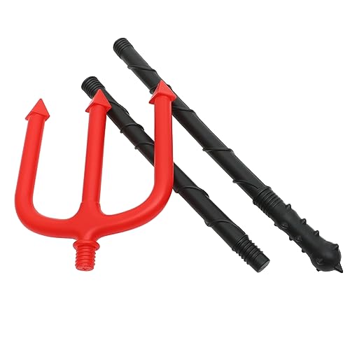 FOMIYES Halloween-teufelsgabel Teufel-Cosplay Kommt Realistisch Teufelsgabel Prop Teufelsstab Halloween-Cosplay-kostüm Funkeln Cosplay Pitchgabel Trägt Halloween-heugabel Plastik von FOMIYES