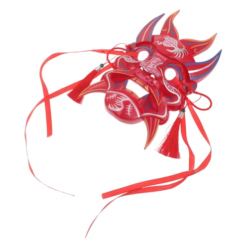 FOMIYES Handbemalte Japanische Vollgesichtsmaske für Halloween und Kostümpartys Ethnische Maskerade mit Chinesischen Japanischen und Koreanischen Elementen Wiederverwendbar und Langlebig von FOMIYES