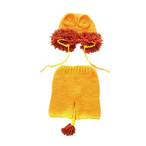 FOMIYES Handgestrickte Cartoon Kostüm Mütze für Neugeborene Fotoshootings Babygeschenke Besondere Anlässe Atmungsaktivem Elastischem Material für Weihnachten Halloween von FOMIYES