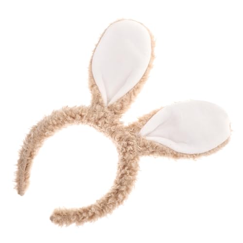 FOMIYES Hasenohren Haarreif aus Weichem Plüsch Kuscheliges Bunny Kostüm Zubehör für Halloween Vielseitiges Stirnband für Makeup Waschen und Styling Angenehmer Haarschäden Detailverliebt von FOMIYES