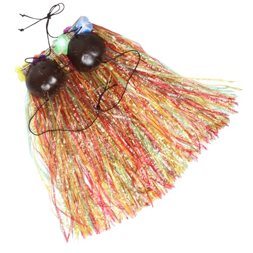 FOMIYES Hawaiian Kostüm Set mit Natürlichem Kokosnussschalen-Bustier und Farbigem Grasrock Tropisches Luau Outfit für Frauen Bequemes Luau Dance Kostüm Traditionelles Hula Party Zubehör FOMIYES Hawaiian Kostüm Set mit Natürlichem Kokosnussschalen-Bustier und Farbigem Grasrock Tropisches Luau Outfit für Frauen Bequemes Luau Dance Kostüm Traditionelles Hula Party Zubehör von FOMIYES