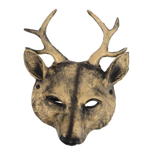 FOMIYES Hirschmaske Realistische Hirschmaske 3d Animal Maske Halloween Animal Mask Rentiere Kopfmaske Elch Cosplay Kostümprops von FOMIYES