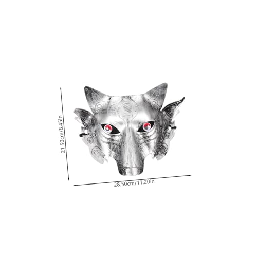 FOMIYES Horror Wolf Maske Halloween Tiermaske Lustige Verkleidung Karneval Fasching Maskerade Party Erwachsene und Kunststoff Silber FOMIYES Horror Wolf Maske Halloween Tiermaske Lustige Verkleidung Karneval Fasching Maskerade Party Erwachsene und Kunststoff Silber von FOMIYES