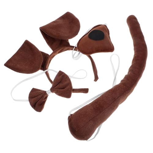 FOMIYES Hundekostüm Set mit Realistischem Hundeohren Stirnband Niedliche Fliege und Nasenaccessoire Vielseitig für Halloween Fasching Karneval Cosplay und Party Geeignet Braun FOMIYES Hundekostüm Set mit Realistischem Hundeohren Stirnband Niedliche Fliege und Nasenaccessoire Vielseitig für Halloween Fasching Karneval Cosplay und Party Geeignet Braun von FOMIYES