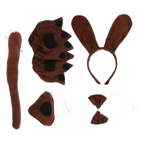 FOMIYES Hundekostüm-accessoire Stirnband Für Junge Mädchen Inklusive Fliege Nase Und Pfotenhandschuhe Tier-verkleidung Für Halloween Und Partys Aus Atmungsaktivem Material FOMIYES Hundekostüm-accessoire Stirnband Für Junge Mädchen Inklusive Fliege Nase Und Pfotenhandschuhe Tier-verkleidung Für Halloween Und Partys Aus Atmungsaktivem Material von FOMIYES