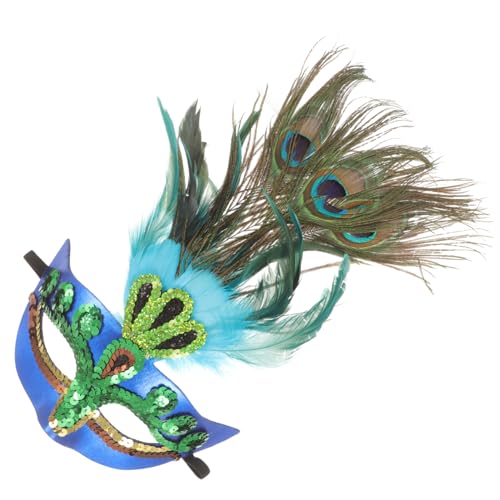 FOMIYES Karneval Maske Pfauenfedern Halbmaske für Venezianische Maskerade für Fasching Kostüm Partys Fotoshootings mit Freunden FOMIYES Karneval Maske Pfauenfedern Halbmaske für Venezianische Maskerade für Fasching Kostüm Partys Fotoshootings mit Freunden von FOMIYES